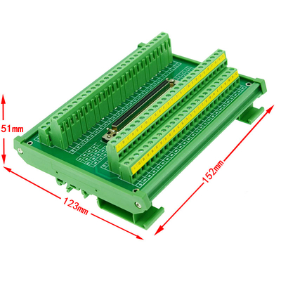 SCSI 100 Pin Connector DIN Rail Mounting Type Terminal Blocks Module
