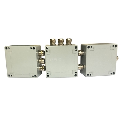 3 Ways Waterproof Aluminum Distribution Junction Box with PT2.5 Din Rail Terminal Blocks 120*120*82mm