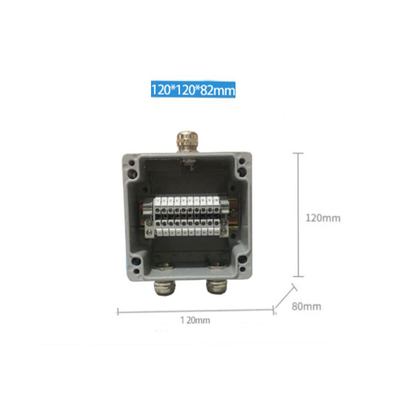 3 Ways Waterproof Aluminum Distribution Junction Box with PT2.5 Din Rail Terminal Blocks 120*120*82mm