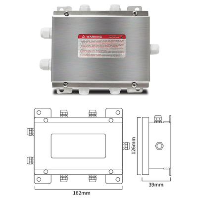 6 Way Stainless Steel Load Cells Summing Junction Box Enclosure Weighing Sensor for Platform Scale