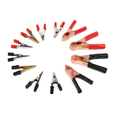 Plastic Insulated Coated Copper Boots Car Battery Alligator Clip Test Clamp 300A Rated
