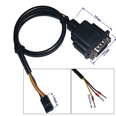 DB9 D Sub Connector RS232 Serial RXD TXD GND Port to 3-pin Terminals Exapansion Cable