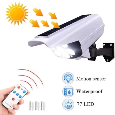 2 In 1 Solar Light Security Dummy Camera Motion Sensor Outdoor Solar Wall Lamp Rainproof