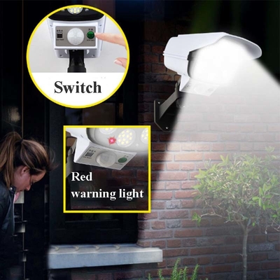 2 In 1 Solar Light Security Dummy Camera Motion Sensor Outdoor Solar Wall Lamp Rainproof