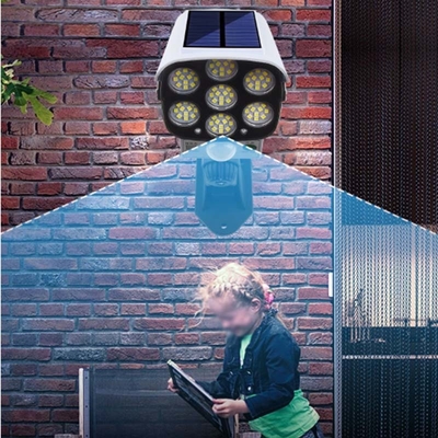 2 In 1 Solar Light Security Dummy Camera Motion Sensor Outdoor Solar Wall Lamp Rainproof