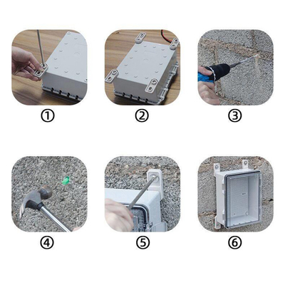 Electrical Cable Distribution Power Socket Box Rainproof Outdoor Plastic Enclosure