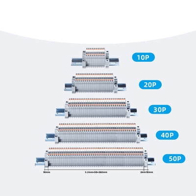 PT 2.5 Din Rail Mounted Connector Push In Connection Spring Clamp Terminal Blocks Kit