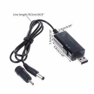 USB to DC Power Cable 5V to 9V 12V DC Jack Charging Cable Power Cord Plug Connector Adapter