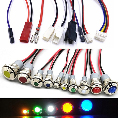 Cable Connectors Assembled Power Pilot Lamp LED Indicator Light Sigal Warning Light