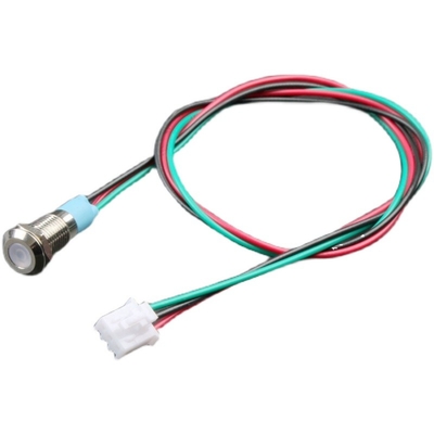 RGB Three Color Led Indicator Light Waterproof Signal Pilot Lamp With Cable Connectors 12-24V