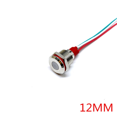 RGB Three Color Led Indicator Light Waterproof Signal Pilot Lamp With Cable Connectors 12-24V