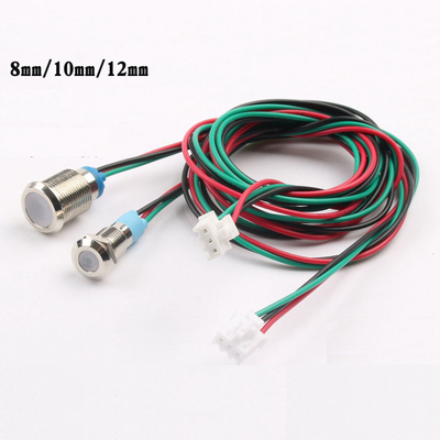 RGB Three Color Led Indicator Light Waterproof Signal Pilot Lamp With Cable Connectors 12-24V