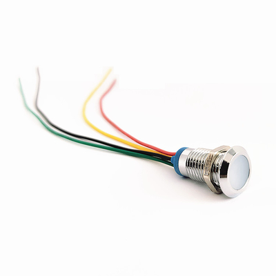 RGB Three Color Led Indicator Light Waterproof Signal Pilot Lamp With Cable Connectors 12-24V