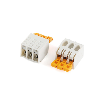 7.5mm Pitch Dual Row Push in Spring Crimping PCB Terminal Blocks 27A 300V