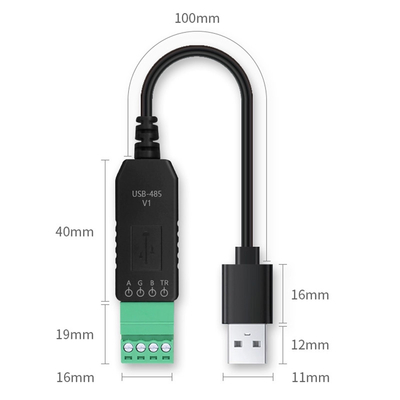 CH340 Chip Driver USB to RS485 Converter Adapter With 10cm Cable