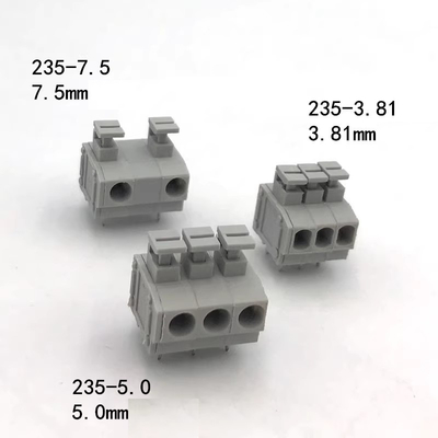 5.0mm Pitch Screwless Spring Clamp Terminal Blocks Jointable