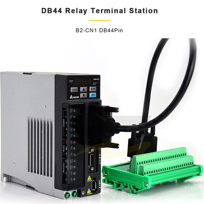 Double Row DB44 Female D Sub Socket Terminal Blocks Breakout Board Adapter DIN Rail