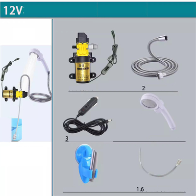 12V 36W Electric Siphon Pump Car Washer handheld Faucet Kit Outdoor Bath Camping Shower Set