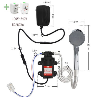 12V Car Handheld Camping Shower Kit with Water Pump Washer handheld Faucet Set