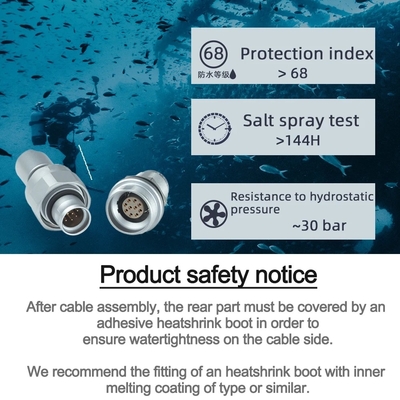 Deep Sea Underwater 300 Meters High Pressure Screw Coupling Connectors W Series FVG HVG 0W 1W 2W 3W 2 4 6 8 12Pin