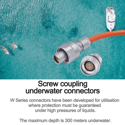 Deep Sea Underwater 300 Meters High Pressure Screw Coupling Connectors W Series FVG HVG 0W 1W 2W 3W 2 4 6 8 12Pin