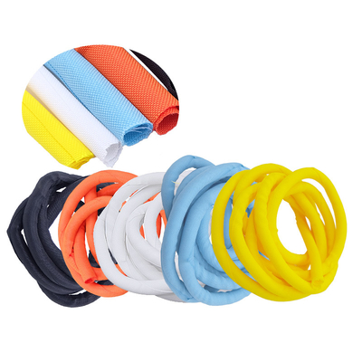 Colored Self Closing Braided Cable Sleeve PET Self-Closed Insulated Wire Cable Wrap Tube