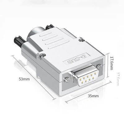 Metal Case DB9 D Sub 9 Pin RS232 Serial Port Connectors to Terminal Blocks Adapter Up to 10A