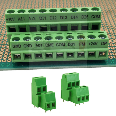 5.08mm / 0.2&quot; Dual Row PCB Mount Screw Terminal Blocks Connector With Printed Marker Service