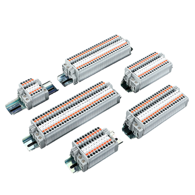 PT 2.5 Din Rail Mounted Connector Push In Connection Spring Clamp Terminal Blocks Kit