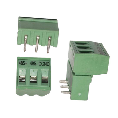 5.08mm Pitch PCB Plug-in Screw Terminal Blocks Plug + Right Angle Pin Header With Printed Marker Service