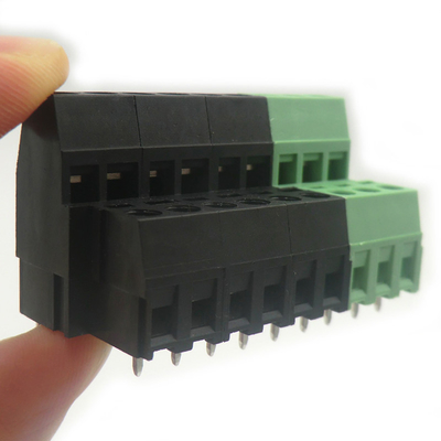 5.08mm / 0.2&quot; Pitch PCB Connectors Black Screw Terminal Blocks 2P 3P Combination Dual Row