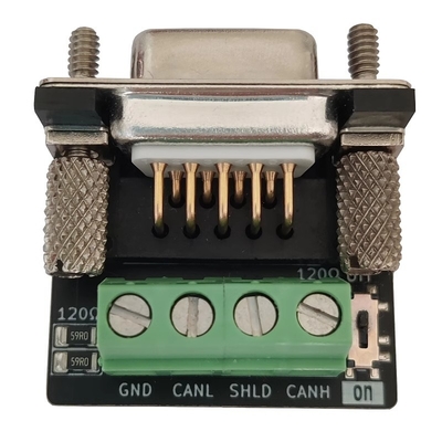 CAN OPEN Bus Interface to 4pin Female DB9 Adapter Board Compatible with PCAN CIA Standard 120 Ohm Built-in