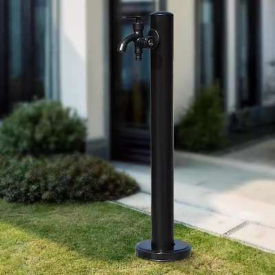 Black Stainless Steel Standpipe Outdoor Bibcock Garden Water Taps Watering Post