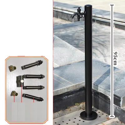 Black Stainless Steel Standpipe Outdoor Bibcock Garden Water Taps Watering Post