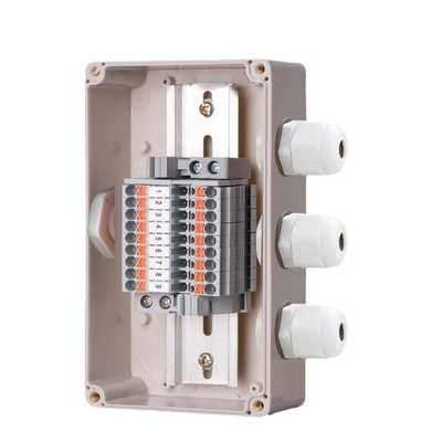 IP65 Waterproof Cable Junction Box 1 in 3 out 80*160*55mm with PT2.5 Din Rail Terminal Blocks