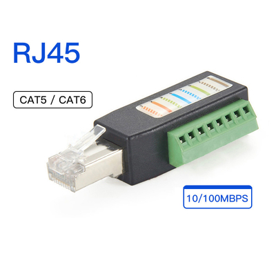 RJ45 Network Plug Male Connector to 8 pin Screw Terminal Blocks Adapter For Campbell Datalogger Devices