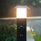 Black Stainless Steel Electrical Power Sockets Outdoor Garden Power Outlet LED Post Light Yard Stake