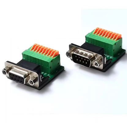 DB9 D Sub 9 Pin Female Male RS232 Serial Adapter to Screw Terminal Blocks Breakout Board Without Cover