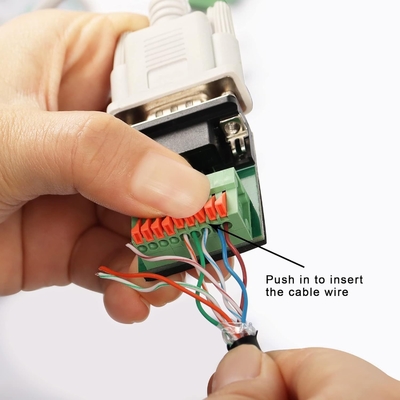 DB9 D Sub 9 Pin Female Male RS232 Serial Adapter to Screw Terminal Blocks Breakout Board Without Cover