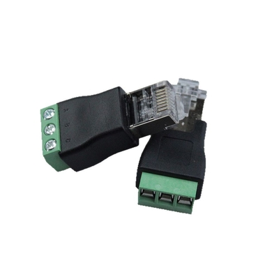 RJ45 Male to RS485 3 Pin Screw Terminal Adapter Connector Splitter