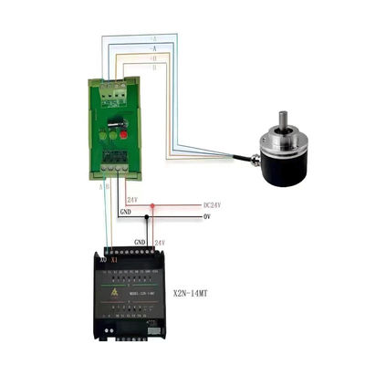 DC24V 2 Ways Converter Servo Encoder Differential 5V TTL to Collector 24V HTL Signals