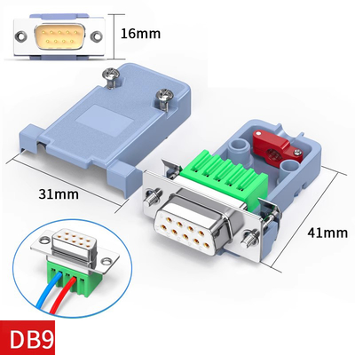 DB9 RS232 9 Pin Male Female DB15 VGA D-sub 15 pin Connector Plastic Hood Cover Backshell