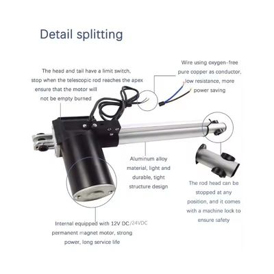 12V Linear Actuator 6000N 50mm150mm 200mm 300mm 400mm 500mm Stroke Linear Drive Electric Motor Linear Motor