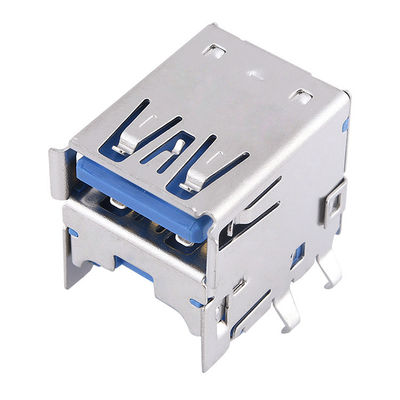 Dual Port USB 3.0 Type A Type-C Female Socket Jack PCB Board Connector For Laptop Computer