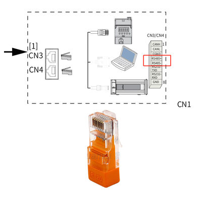RJ45 Built-in 120 Ohm Termination Resistor for RS485 Modbus CANopen Communication
