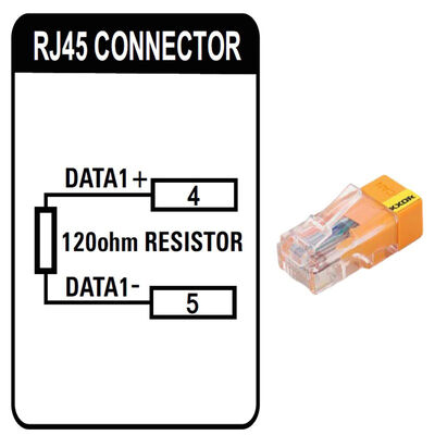 RJ45 Built-in 120 Ohm Termination Resistor for RS485 Modbus CANopen Communication