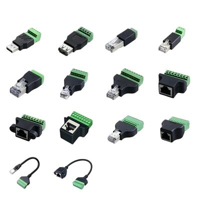 RJ45 Male to RS485 3 Pin Screw Terminal Adapter Connector Splitter