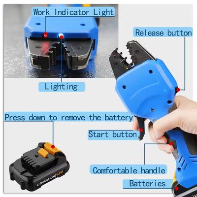 Electric Battery Powered Handheld Cable Wire Crimper Automatic Crimping Tool
