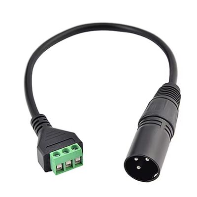 XLR Male Female Plug To 3 Pin Screw Terminals Adapter XLR Audio Plug Cable 30cm For Microphone Mixer Speakers