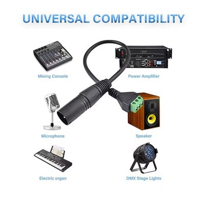 XLR Male Female Plug To 3 Pin Screw Terminals Adapter XLR Audio Plug Cable 30cm For Microphone Mixer Speakers